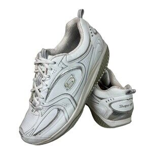 Skechers Womens Shape-Ups Toning Shoe 2010 Sneakers Size 9 White Leather 12322